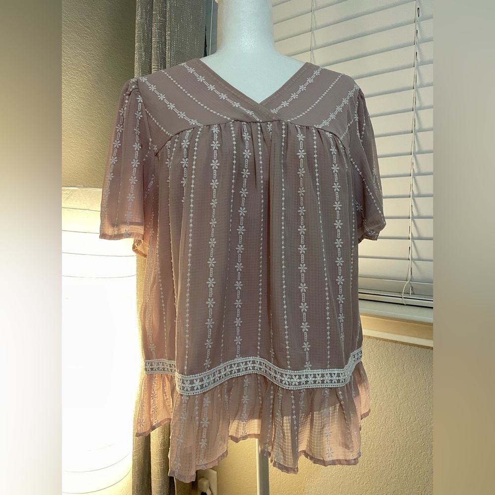 Blush pink blouse